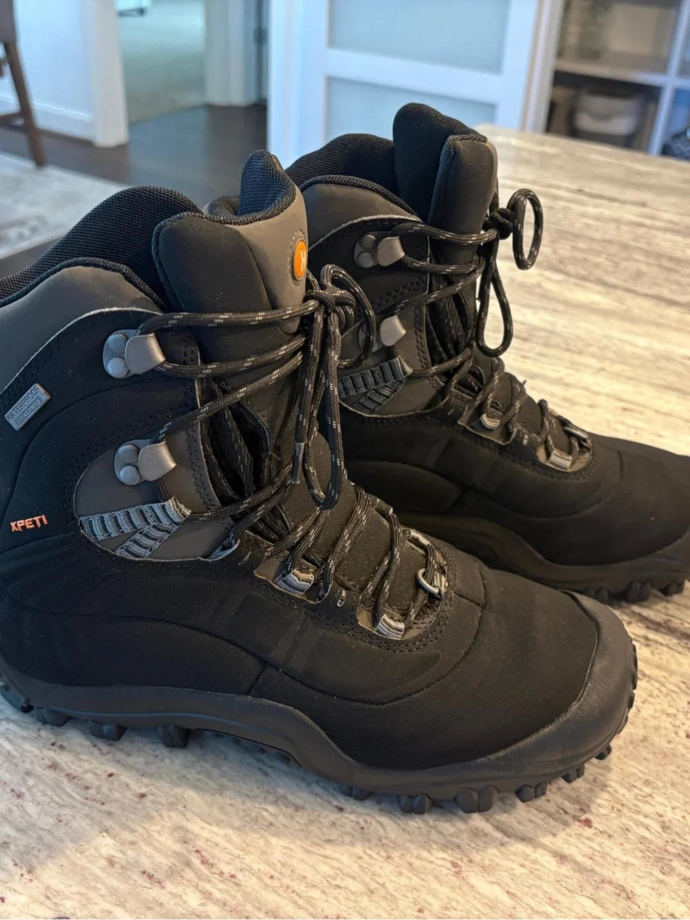 Men's Black and Gray All-Terrain Hiking Boots
